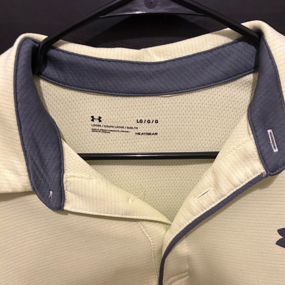 Under Armour Polo Shirt in Cream and Gray